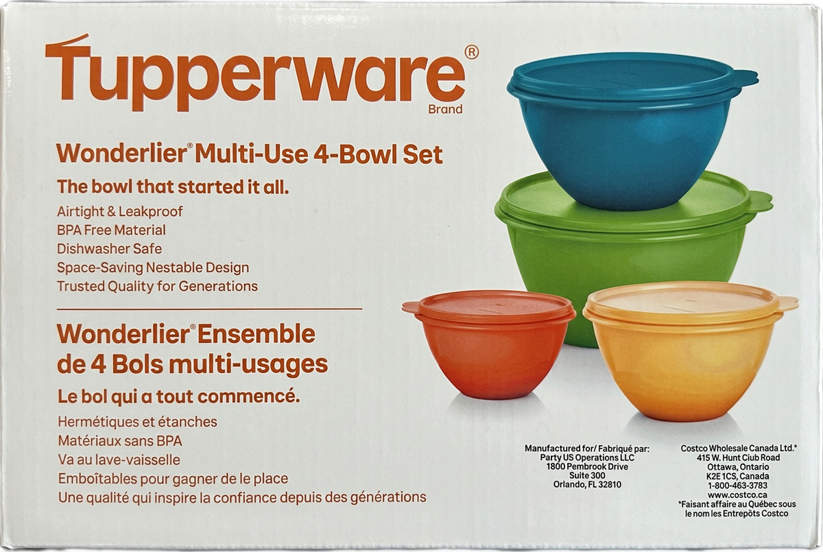 Tupperware Wonderlier Multi-Use 4-Bowl Set, 8 Pieces product photo 4